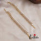 Simple Trendy CZ Floral Motifs Earchains EC191