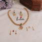 Beautiful AD Peacock Design Necklace with Changeable Stones NC2030
