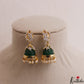 Elegant CZ Peacock Motifs Earrings With Interchangeable Jhumka Stones E1141