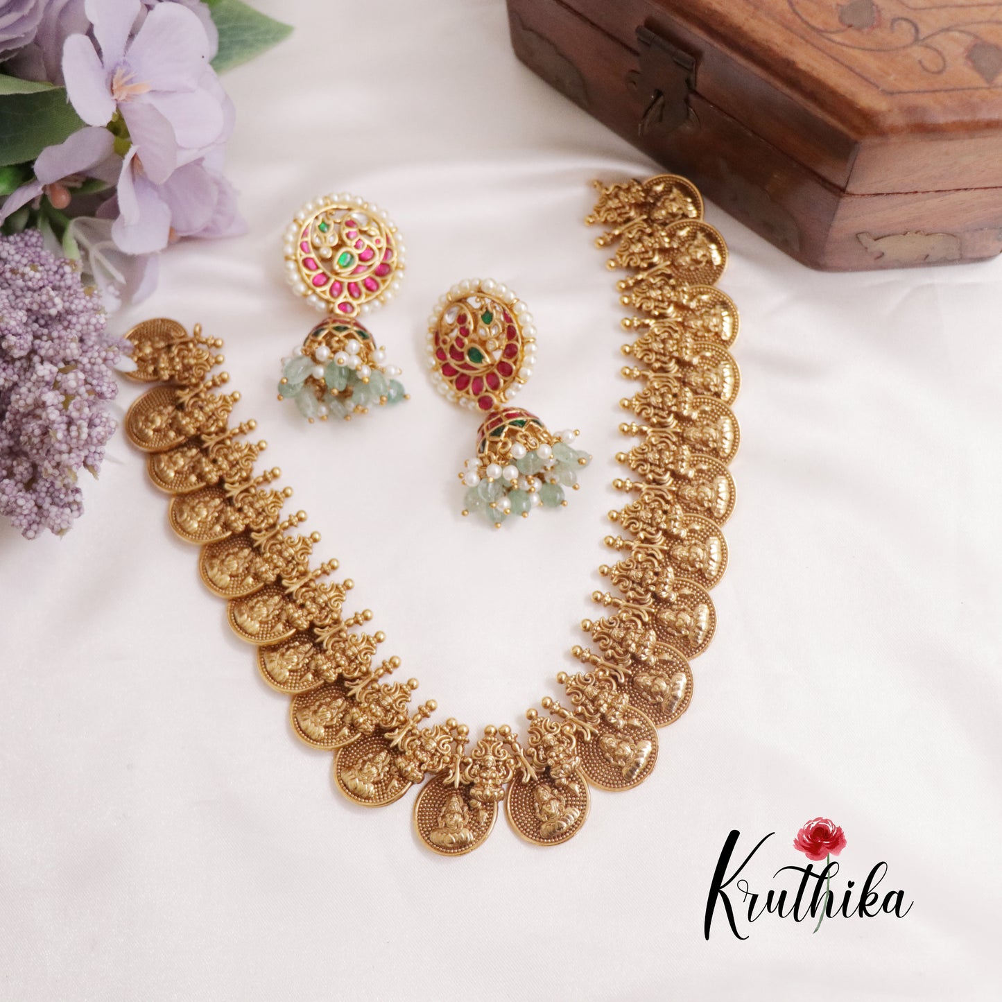 Premium Antique Lakshmi and Kasu Necklace NC2273