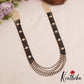 Sparkling Multi Layered crystal & Pearl statement Haaram with floral accents LH2081
