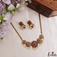 Classic Floral Motifs Kemp Choker With Pearl Drops NC3203