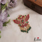 Grand Gandaberunda Jadau Pendant with Green Beads Drops PS296