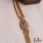 Classic Multi Layer Ruby Elephant Vintage Chandra Haaram With Side AD Pendant LH2101