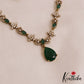 Sparkling Floral Teardrop Motifs AD Victorian Necklace NC2807 (Available In 3 Colors)