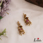 Classic Antique Lakshmi Motifs Jhumkas With Pearl Drops E1116 (Available In 2 Colors)