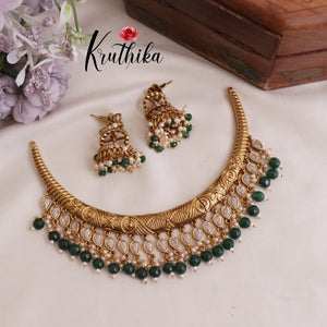 Elegant Antique Hasli Necklace Sets NC2008 (Available in 4 Colours)