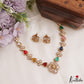 Trendy Polki & Moissanite Navaratna Necklace NC3307