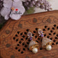 Elegant CZ Jhumka Pearl Drops E653 (Available in 3 Colors)