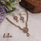 Beautiful AD Victorian Necklace with Floral Pendant Drop NC2333 (Available in 5 Colours)