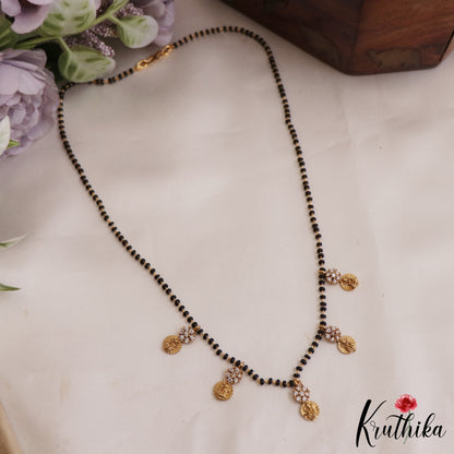 Elegant Floral Lakshmi Motifs Mangalsutra NC2637 (Available in 2 Colours)