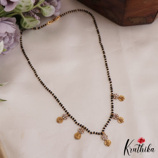 Elegant Floral Lakshmi Motifs Mangalsutra NC2637 (Available in 2 Colours)