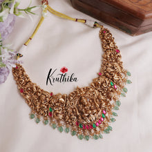 Premium Antique Gold A like Kundan Jadau Temple Necklace NC2012