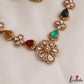 Trendy Polki & Moissanite Navaratna Necklace NC3307