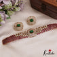 Sparkling Square Leaf Motifs AD Choker NC2736