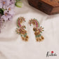 Elegant Peacock Motifs Kemp Ear Cuff With Jhumka E999