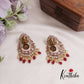 Beautiful Kemp Lakshmi Peacock Jhumka With Bead And Pearl Drops Earrings E804