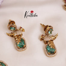 Beautiful AD Moissanite Peacock Necklace Sets NC2025 (Available in 2 Colours)