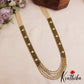 Sparkling Multi Layered crystal & Pearl statement Haaram with floral accents LH2081 (Available In 13 Colors)