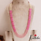 Sparkling Multi Layered crystal & Pearl statement Haaram with floral accents LH2081