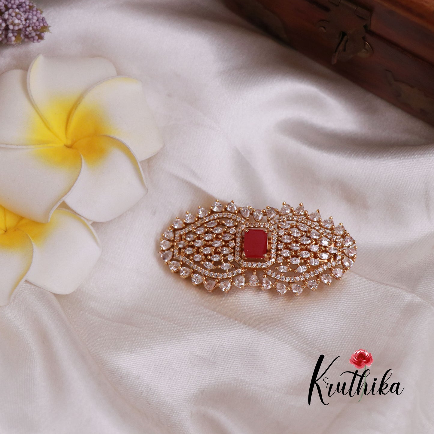 Trendy CZ Antique Hair Clip J98 (Available in 2 Colours)
