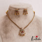 Pretty Peacock Floral Motifs Kemp Pendant Chain Set NC2816