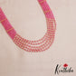 Sparkling Multi Layered crystal & Pearl statement Haaram with floral accents LH2081