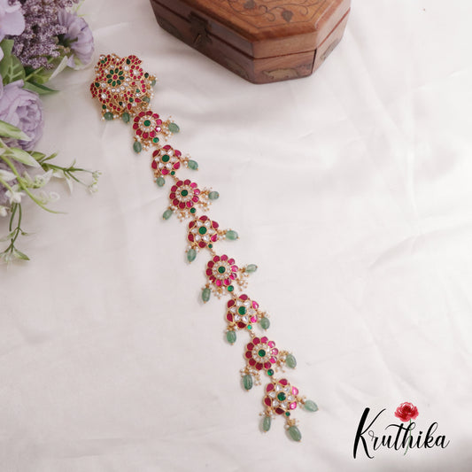 Beautiful Floral Kundan Long Jadau Jada Billa J225