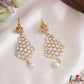 Sparkling Geometric Motifs Hasli CZ Choker NC3247