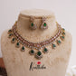 Gorgeous AD Victorian Necklace with Teardrop Pendant Drop NC2279 (Available in 4 Colors)