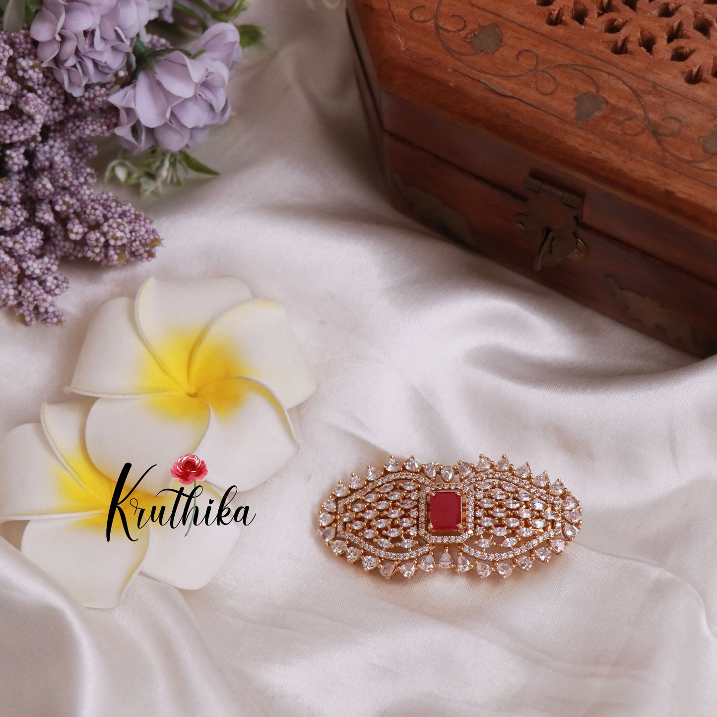 Trendy CZ Antique Hair Clip J98 (Available in 2 Colours)