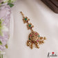 Elegant Antique Lakshmi Motifs Jadau Maang Tikka With Bead Drops MT399 (Available In 4 Colors)