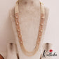 Sparkling Multi Layered crystal & Pearl statement Haaram with floral accents LH2081