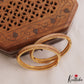 Elegant Diamond-Finish Gold-Tone AD Openable Bangles B530 (Set of 2)