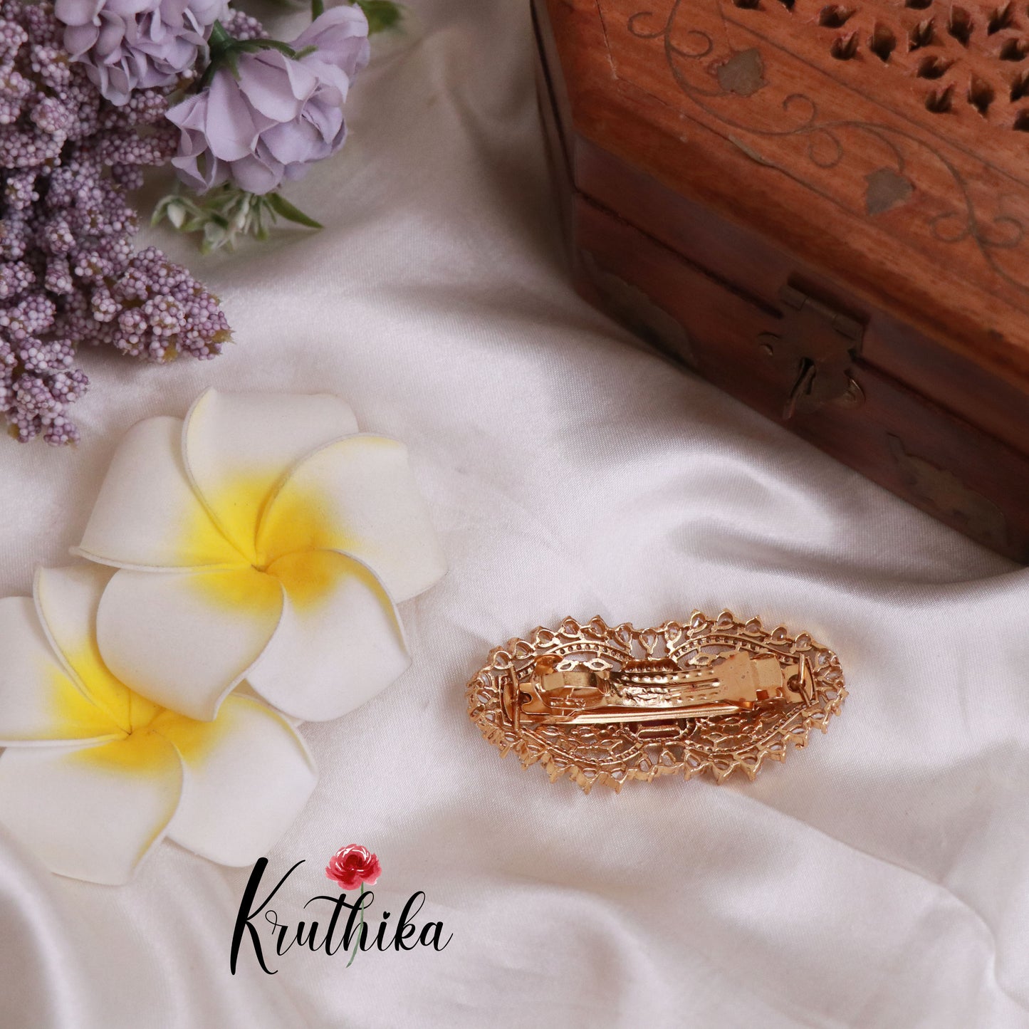 Trendy CZ Antique Hair Clip J98 (Available in 2 Colours)