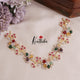 Beautiful CZ Mutli Stone Flower Desing Necklace Set NC2007