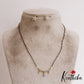 Simple Floral AD Mangalsutra With Earrings Set NC2910