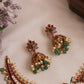 Premium Floral Peacock Motifs Kemp Necklace With Two Interchangeable Pendants NC3025