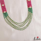 Sparkling Multi Layered crystal & Pearl statement Haaram with floral accents LH2081 (Available In 16 Colors)