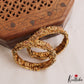 Beautiful Antique Lakshmi Motifs Openable Kada Bangles B535 (Set Of 2)