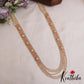Sparkling Multi Layered crystal & Pearl statement Haaram with floral accents LH2081 (Available In 13 Colors)