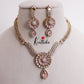 Beautiful AD Victorian Necklace with Floral Pendant Drop NC2333 (Available in 5 Colours)