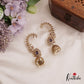 Gorgeous Peacock Teardrop Motifs AD Ear Cuff With Pearl Drops E977 (Available In 5 Colors)