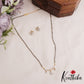 Simple Floral AD Mangalsutra With Earrings Set NC2910