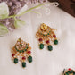 Premium Square Motifs Kemp Choker With Bead Drops NC3201 (Available In 2 Colors)