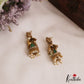Classic Antique Lakshmi Motifs Jhumkas With Pearl Drops E1116 (Available In 2 Colors)