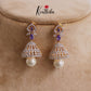 Elegant CZ Jhumka Pearl Drops E653 (Available in 3 Colors)