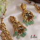 Premium Jadau Antique Lakshmi Peacock Necklace with Beads NC2528 (Available In 2 Colours)