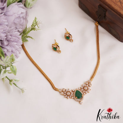Classic AD Floral Motifs Necklace NC2805 (Available In 2 Colors)