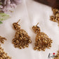 Premium Antique Nagas Lakshmi Peacock Motifs Temple Necklace With Golden Bead Drops NC3223